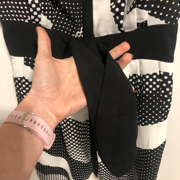 Bebe Black & White Popart Style Wrap Dress - Picture 8 of 12